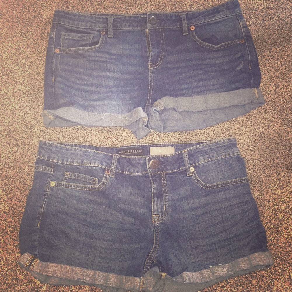Aeropostale dark jean shorts